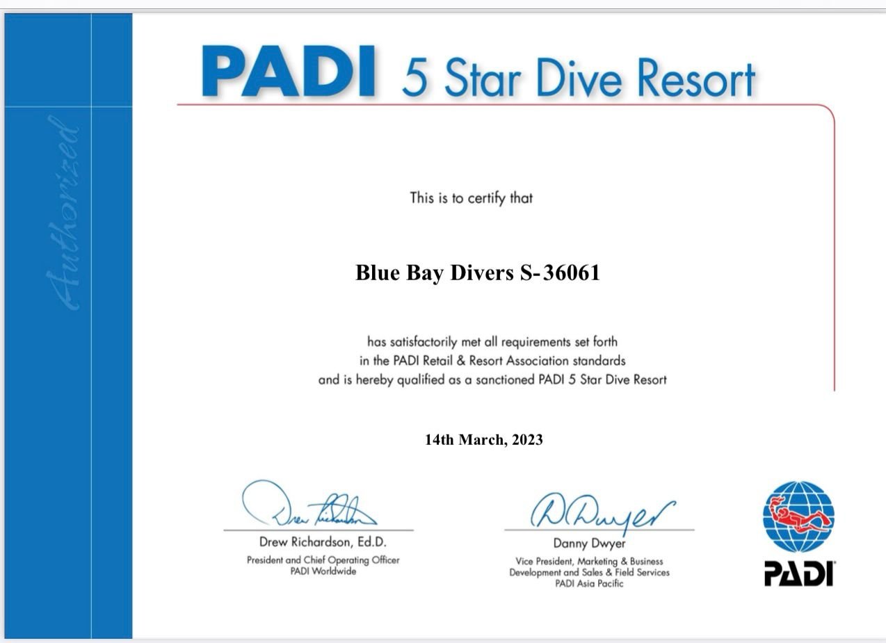 PADI 5 Star Resort